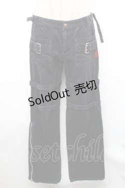 画像1: TRIPP NYC / ジップアップパンツ 7 黒 S-26-01-31-1056-PU-PA-HR-ZS