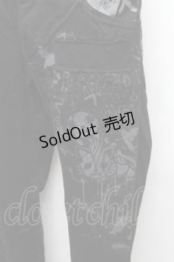 画像3: HANGRY&ANGRY / キャラクタープリントスキニーパンツ  黒 S-26-01-31-1057-HN-PA-HR-ZS