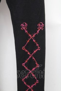 画像3: ALGONQUINS / プリントレギンスパンツ  黒 S-26-01-31-1059-AL-PA-HR-ZS