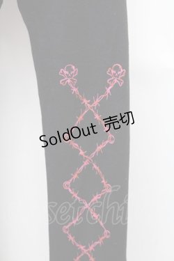 画像3: ALGONQUINS / プリントレギンスパンツ  黒 S-26-01-31-1059-AL-PA-HR-ZS