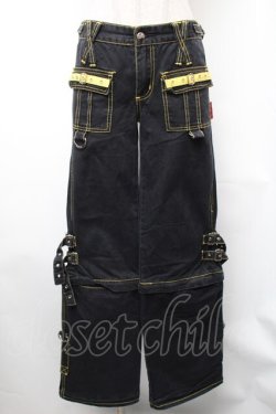 画像1: TRIPP NYC / ギミックカーゴパンツ 1 黒ｘイエロー S-26-01-31-1060-PU-PA-HR-ZS