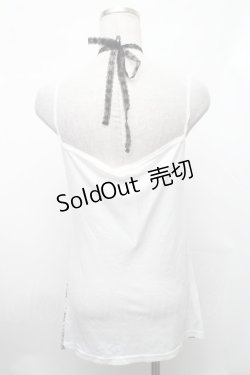 画像2: ALGONQUINS / プリントホルターキャミソール  黒ｘ白 S-26-01-31-1005-AL-TO-HR-ZS