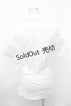 画像2: BPN FOR MEN / ベルトデザイン半袖シャツ  白 S-26-01-31-1006-GO-BL-HR-ZS