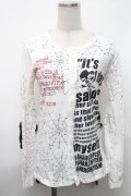h.ANARCHY / プリントカーディガン  白 S-26-01-31-1007-HN-TO-HR-ZS