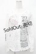 h.ANARCHY / プリントカーディガン  白 S-26-01-31-1007-HN-TO-HR-ZS