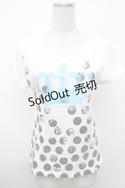 画像1: PUTUMAYO / クラウンドットTシャツ  白 S-26-01-31-1008-PT-TS-HR-ZS