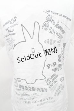 画像4: RNA / うさぎプリントTシャツ  白 S-26-01-31-1009-PU-TS-HR-ZS