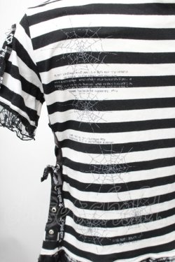 画像5: MAD / うさみみフードボーダートップス  白ｘ黒 S-26-01-31-1012-PU-TO-HR-ZS