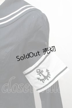 画像3: MAM MAXICIMAM / セーラー海賊ブラウス  黒 S-26-01-31-1015-0-BL-HR-ZS