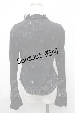 画像2: h.naoto Blood / プリント裾レースカットソー  黒 S-26-01-31-1017-HN-TO-HR-ZS