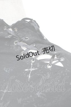 画像4: h.naoto Blood / プリント裾レースカットソー  黒 S-26-01-31-1017-HN-TO-HR-ZS