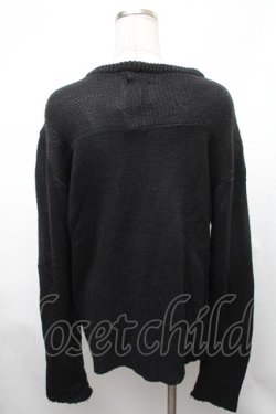 画像2: h.ANARCHY / スカルｘ英字プリントニット  黒 S-26-01-31-1019-HN-TO-HR-ZS