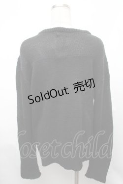 画像2: h.ANARCHY / スカルｘ英字プリントニット  黒 S-26-01-31-1019-HN-TO-HR-ZS