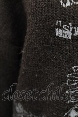 画像4: h.ANARCHY / スカルｘ英字プリントニット  黒 S-26-01-31-1019-HN-TO-HR-ZS