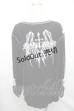 画像2: MAM MAXICIMAM / プリント長袖カットソー  黒 S-26-01-31-1021-0-TS-HR-ZS