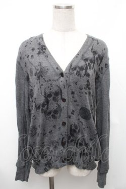 画像1: HYSTERIC GLAMOUR / スカルプリントニットカーディガン  グレー S-26-01-31-1022-PU-TO-HR-ZS