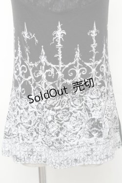 画像3: ALGONQUINS / プリントキャミソール  白ｘ黒 S-26-01-31-1002-AL-TO-HR-ZS