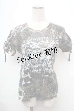 画像1: h.ANARCHY / プリントタイダイTシャツ  カーキｘ白 S-26-01-31-1024-HN-TS-HR-ZS