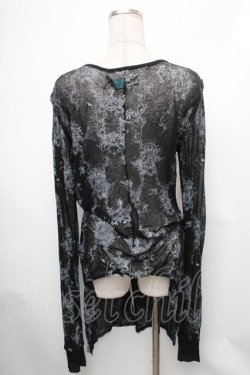 画像2: VII / プリントシアーカーディガン  黒 S-26-01-31-1026-HN-TO-HR-ZS