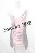 GLAD NEWS / レオパードチュールチュニック  ピンクｘ黒 S-26-01-31-1028-GL-TO-HR-ZS