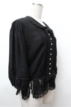 画像3: INGEBORG / ダブルリボン&ピンタックシフォンブラウス  黒 S-26-01-31-054-LO-BL-HR-ZS