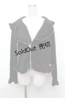 画像1: MAM MAXICIMAM / ねこみみパーカー  黒ｘピンク S-26-01-31-055-0-TO-HR-ZS