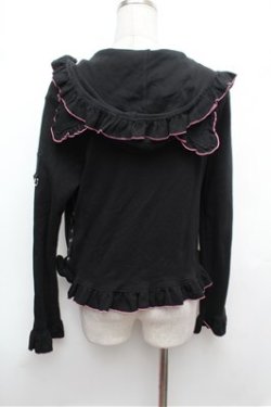 画像3: MAM MAXICIMAM / ねこみみパーカー  黒ｘピンク S-26-01-31-055-0-TO-HR-ZS