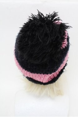 画像2: ALGONQUINS / スカルニット  黒ｘピンクｘ白 S-26-01-31-009-AL-TO-HR-ZS