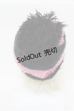 画像2: ALGONQUINS / スカルニット  黒ｘピンクｘ白 S-26-01-31-009-AL-TO-HR-ZS