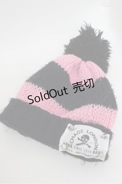 画像3: ALGONQUINS / スカルニット  黒ｘピンクｘ白 S-26-01-31-009-AL-TO-HR-ZS