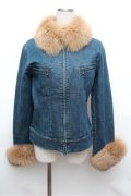 INGEBORG / ファー付きデニムジャケット  インディゴ S-26-01-31-059-LO-BL-HR-ZS