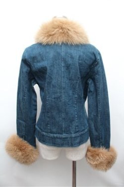 画像3: INGEBORG / ファー付きデニムジャケット  インディゴ S-26-01-31-059-LO-BL-HR-ZS