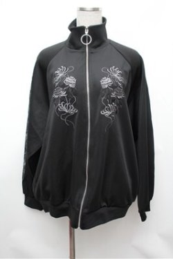 画像1: AdaNous / 曼珠沙華ジャージ  黒 S-26-01-31-062-PU-JA-AS-ZS