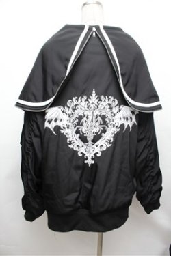 画像3: Amilige / チャイナボタン付き配色セーラーZIPパーカー  黒ｘ紫 S-26-01-31-064-PU-TS-AS-ZS