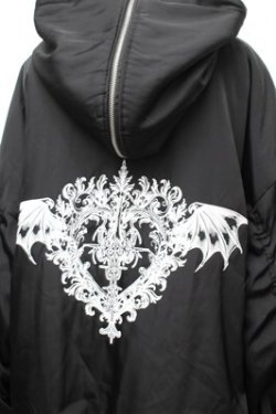 画像4: Amilige / チャイナボタン付き配色セーラーZIPパーカー  黒ｘ紫 S-26-01-31-064-PU-TS-AS-ZS