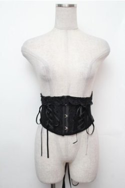 画像1: MR corset / LACE UP VERY SHORT CORSET  黒 S-26-01-31-015-PU-TO-HR-ZS