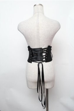画像2: MR corset / LACE UP VERY SHORT CORSET  黒 S-26-01-31-015-PU-TO-HR-ZS