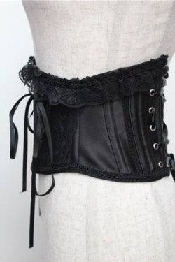 画像4: MR corset / LACE UP VERY SHORT CORSET  黒 S-26-01-31-015-PU-TO-HR-ZS