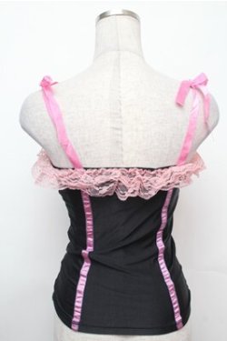 画像2: SEXY DYNAMITE LONDON (CHOICE) / レースサテンキャミ  黒ｘピンク S-26-01-31-016-PU-TS-HR-ZS
