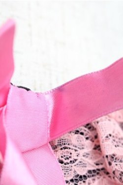 画像4: SEXY DYNAMITE LONDON (CHOICE) / レースサテンキャミ  黒ｘピンク S-26-01-31-016-PU-TS-HR-ZS