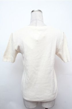 画像2: INGEBORG / バラモチーフリブカットソー  オフ S-26-01-31-018-LO-TS-HR-ZS