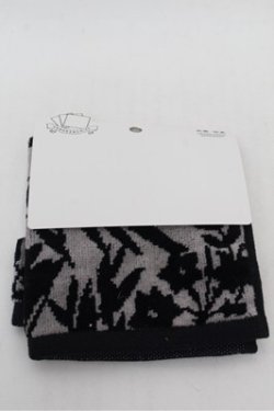 画像1: LOLITA / 花柄ハンカチ  黒ｘグレー S-26-01-31-003-LO-ZA-HR-ZS