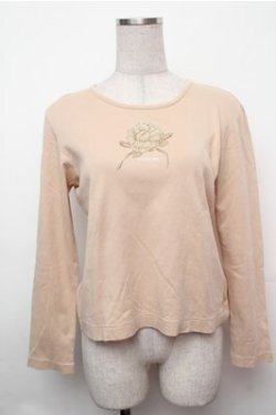 画像1: INGEBORG / ローズプリントロンT  ベージュ S-26-01-31-019-LO-TS-HR-ZS