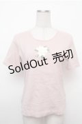 INGEBORG / ローズプリントTシャツ  ピンク S-26-01-31-020-LO-TS-HR-ZS