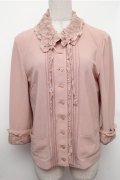 INGEBORG / フロントピンタック&レース襟ブラウス  ピンク S-26-01-31-022-LO-BL-HR-ZS