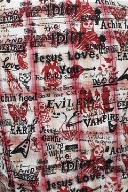 画像3: ALGONQUINS / チェック総柄シャツ  赤 S-26-01-31-023-AL-TO-HR-ZS