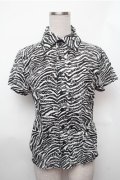ALGONQUINS / ゼブラ柄ブラウス  黒ｘ白 S-26-01-31-024-AL-TO-HR-ZS