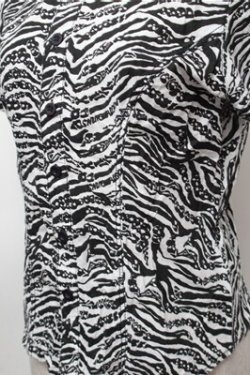 画像3: ALGONQUINS / ゼブラ柄ブラウス  黒ｘ白 S-26-01-31-024-AL-TO-HR-ZS