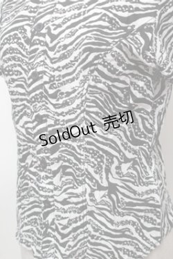 画像3: ALGONQUINS / ゼブラ柄ブラウス  黒ｘ白 S-26-01-31-024-AL-TO-HR-ZS