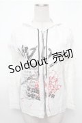 MAD / プリントガーゼZIPパーカー  白 S-26-01-31-028-PU-BL-HR-ZS